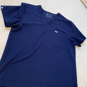 FIGS Men's Navy Leon Scrub Top